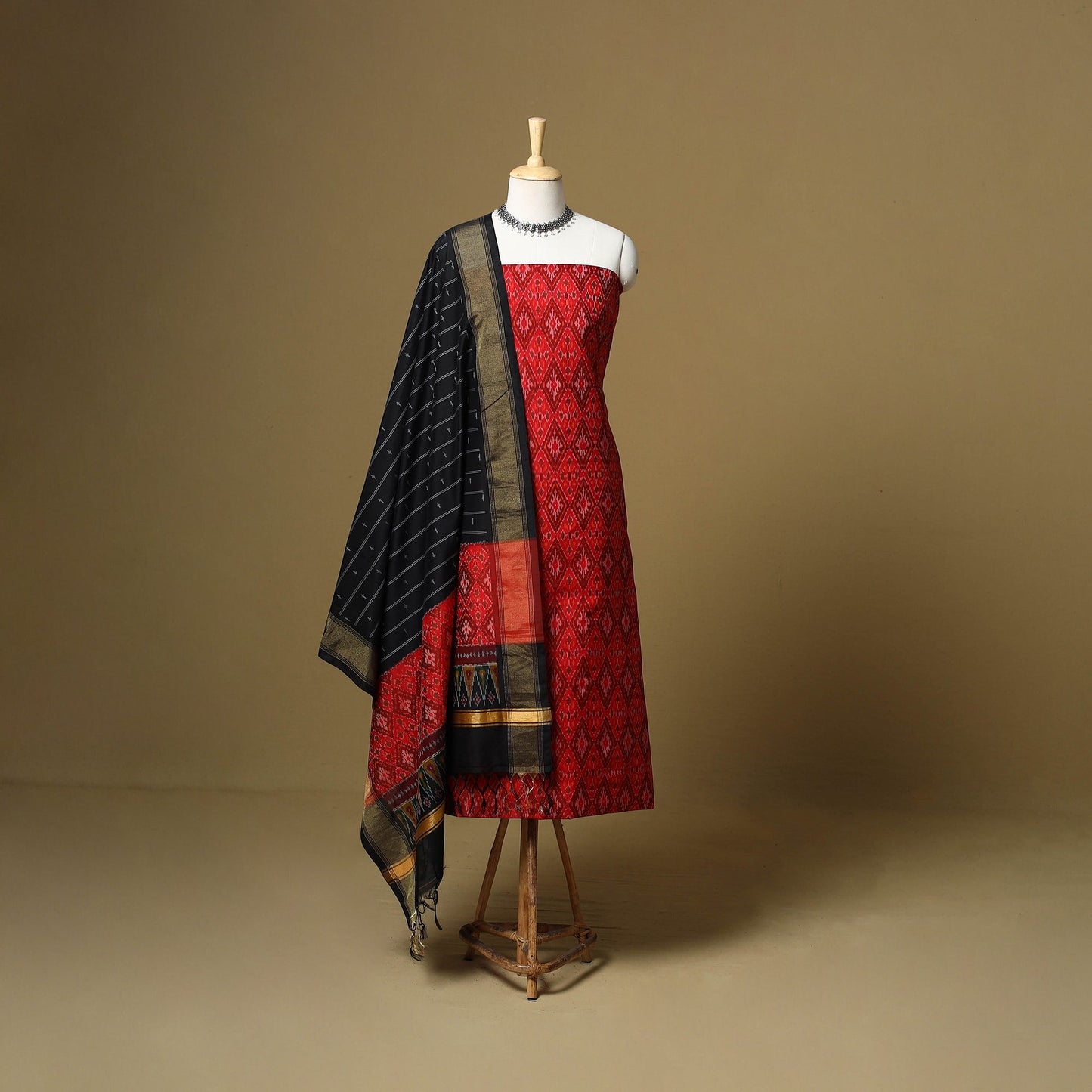 Handloom sico pochampally ikat 2pc unstitched dress