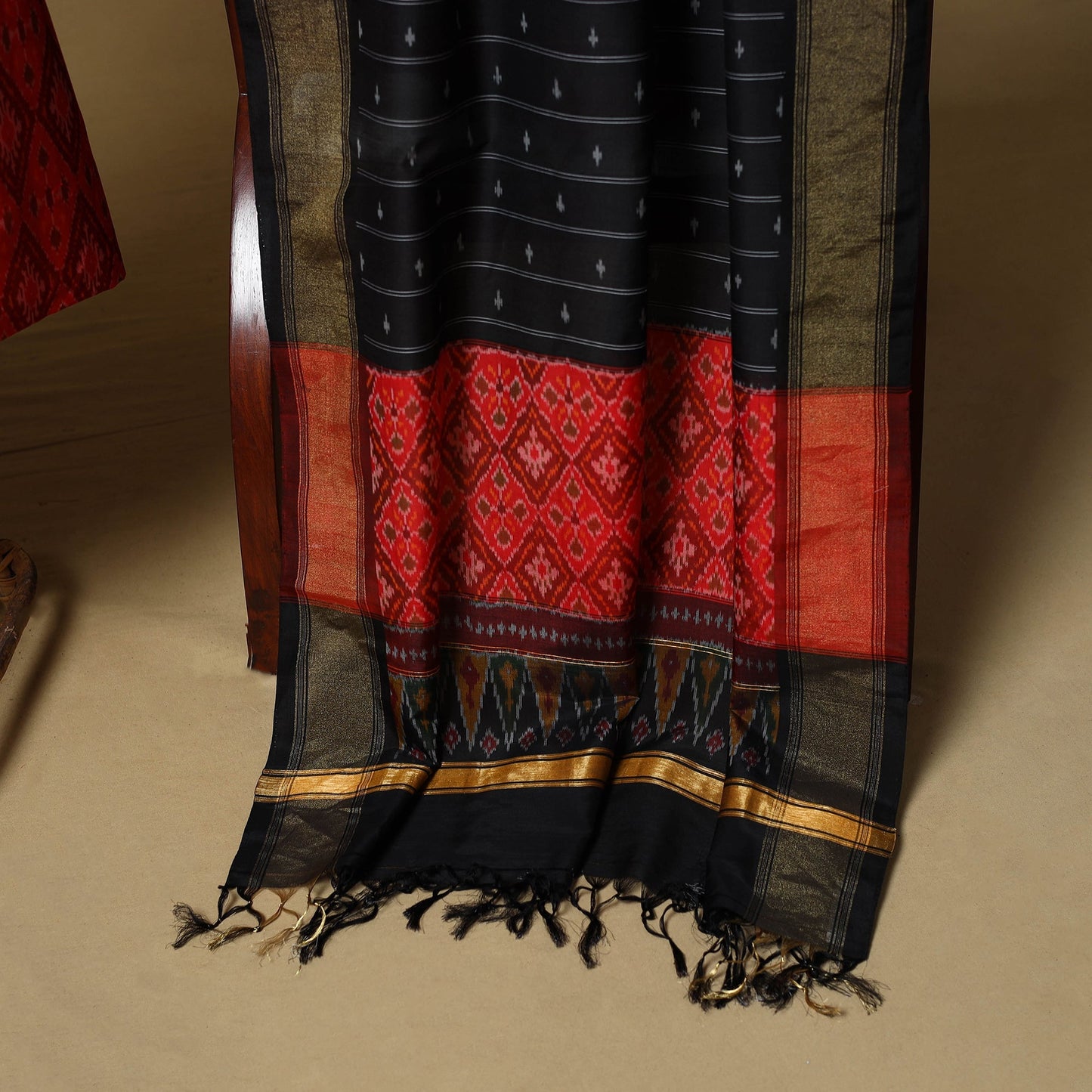 Handloom sico pochampally ikat 2pc unstitched dress