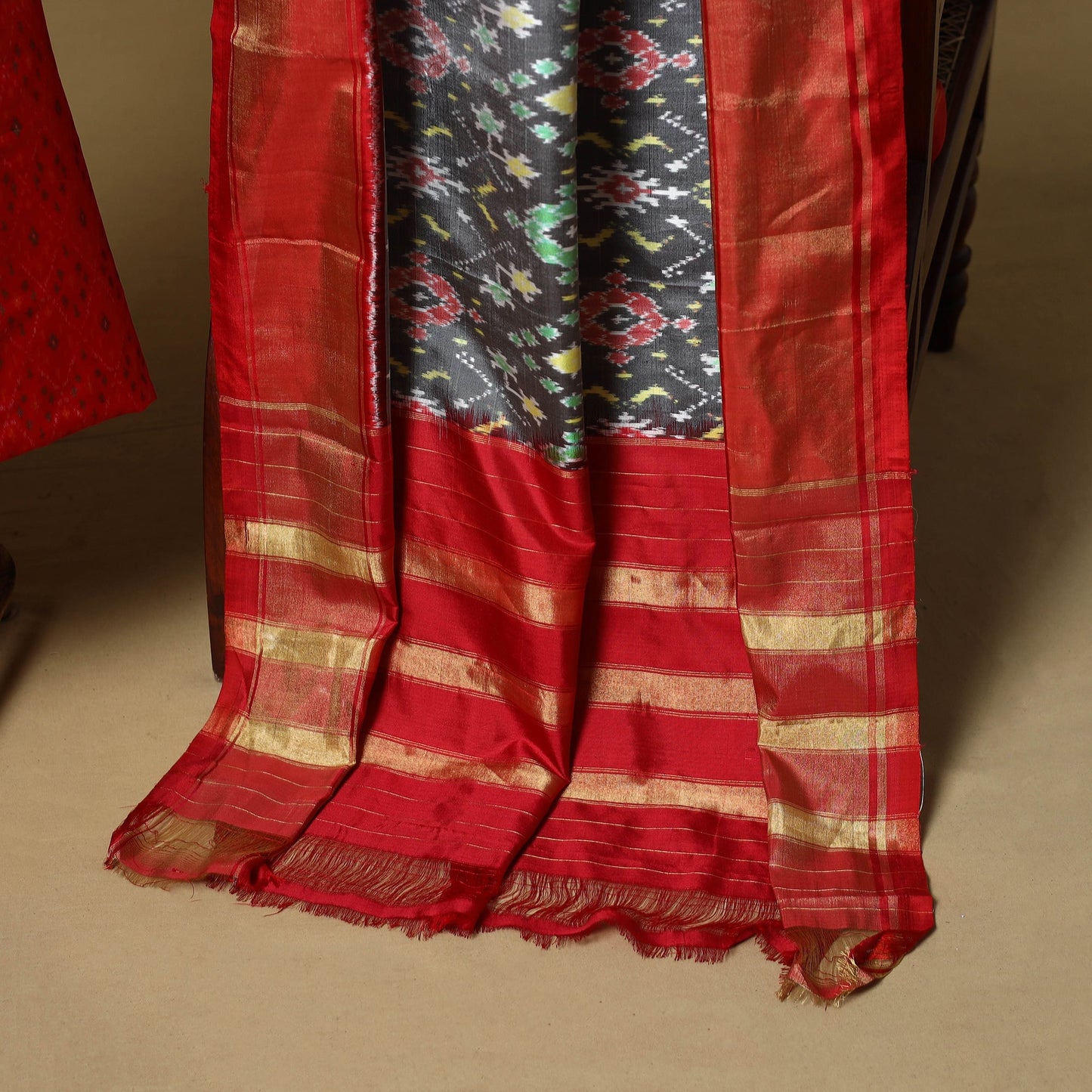 Handloom sico pochampally ikat 2pc unstitched dress