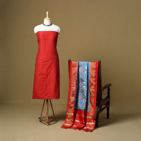 Handloom sico pochampally ikat 2pc unstitched dress
