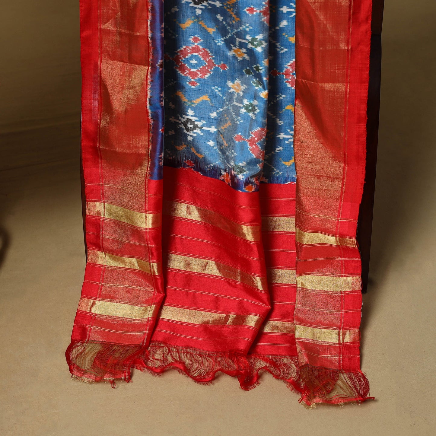 Handloom sico pochampally ikat 2pc unstitched dress