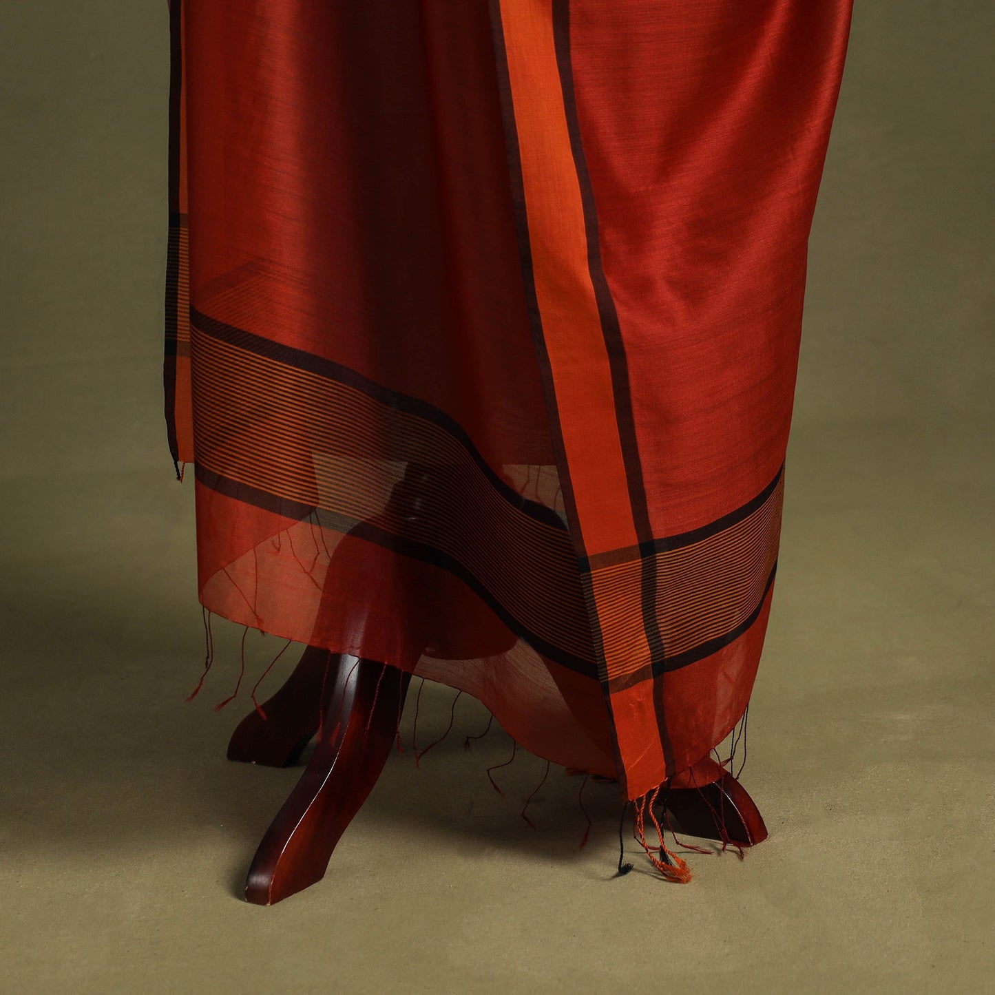 Red - handloom silk cotton maheshwari dupatta 19