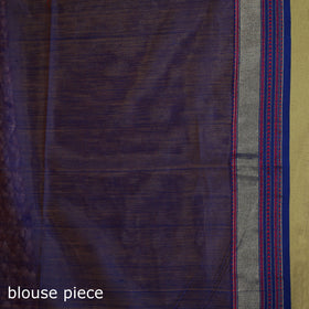 Red - handloom silk cotton maheshwari saree with zari
