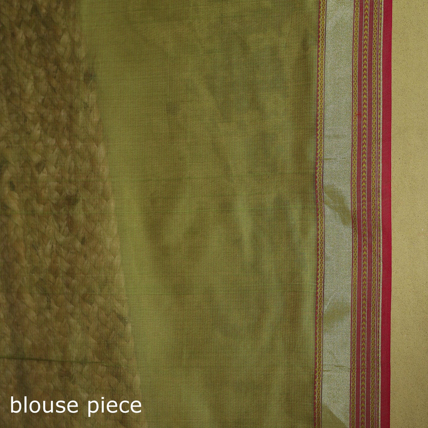 Red - handloom silk cotton maheshwari saree with zari