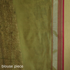 Red - handloom silk cotton maheshwari saree with zari