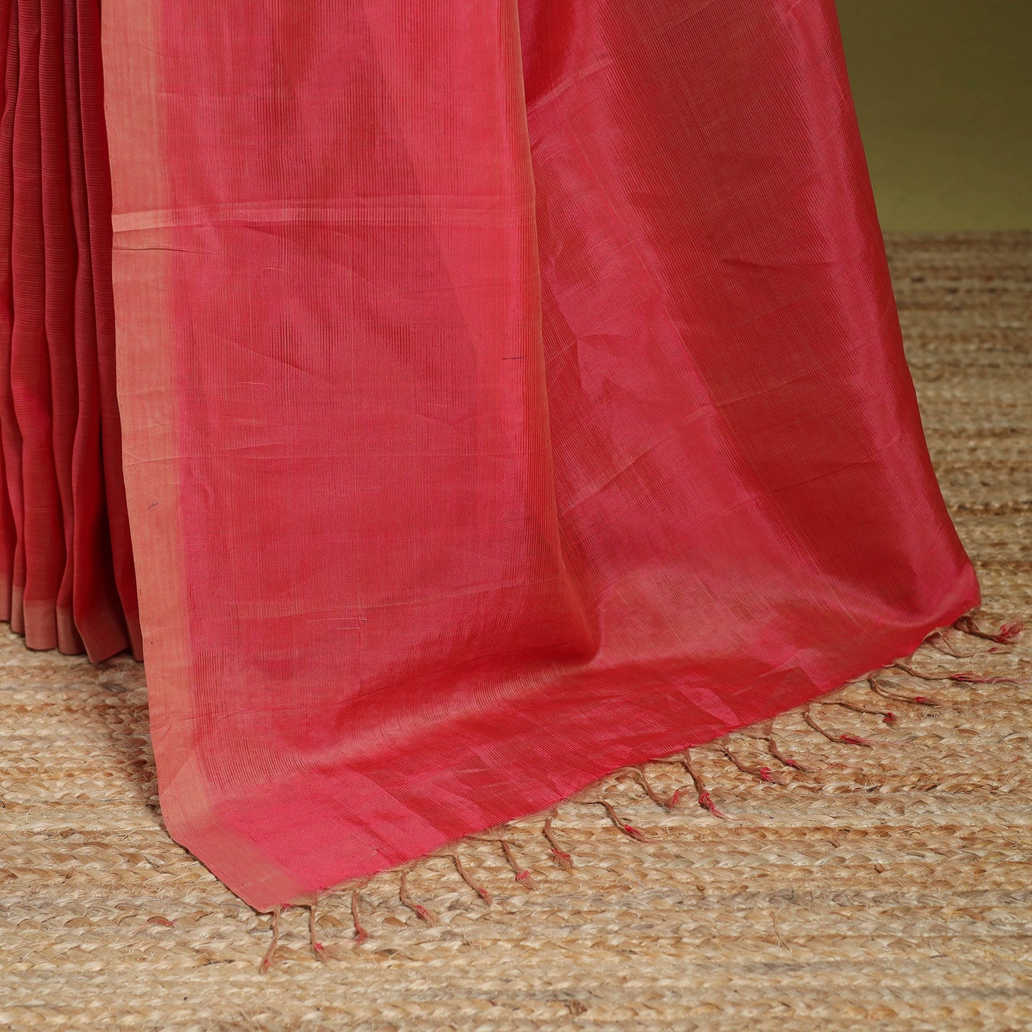 Red - handloom silk cotton mangalagiri pattu saree 02