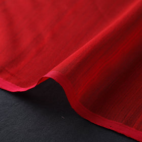 Red - handloom silk cotton plain chanderi fabric 03