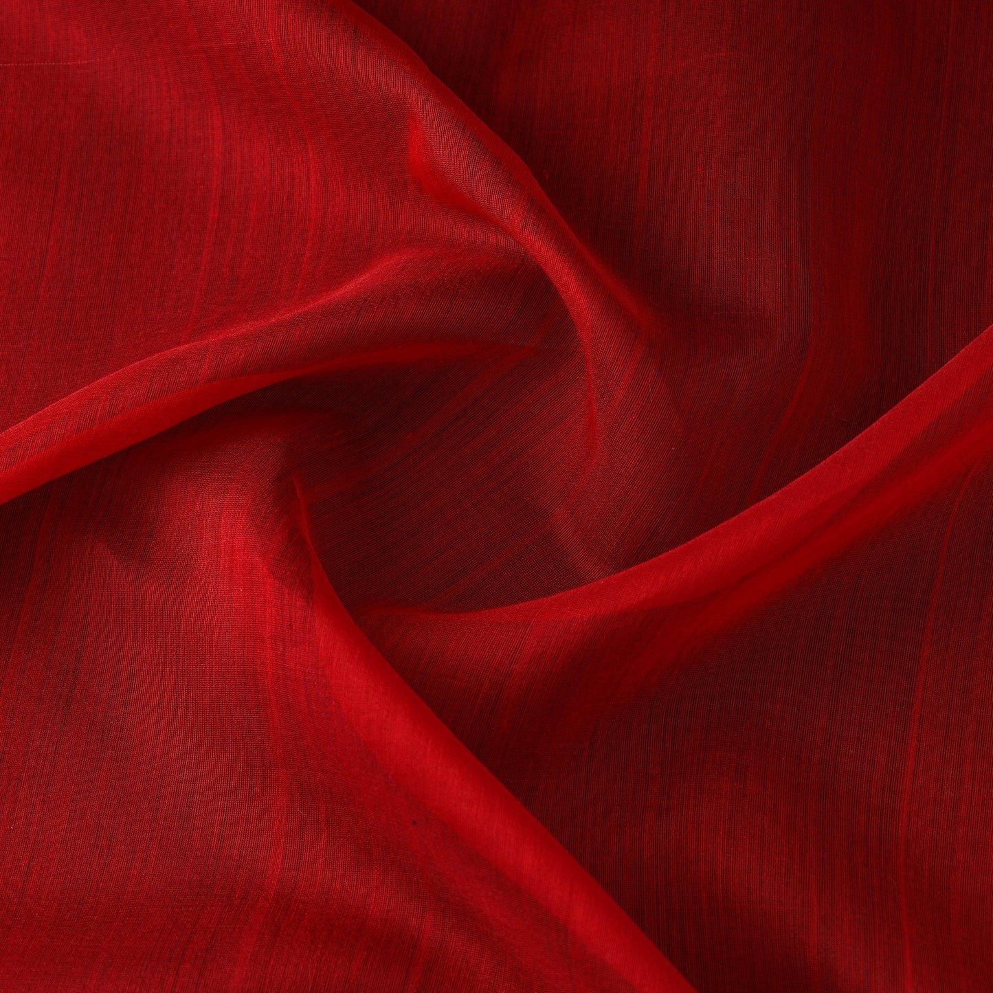 Red - handloom silk cotton plain chanderi fabric 03