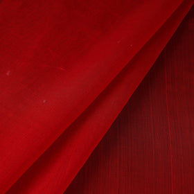 Red - handloom silk cotton plain chanderi fabric 03