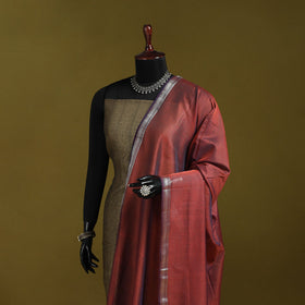 Handloom silk cotton stripes maheshwari dupatta with zari