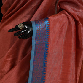 Red Handloom Silk Cotton Thread Border Mangalagiri Pattu Saree