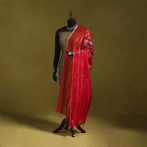 Handloom silk cotton zari work maheshwari dupatta 19