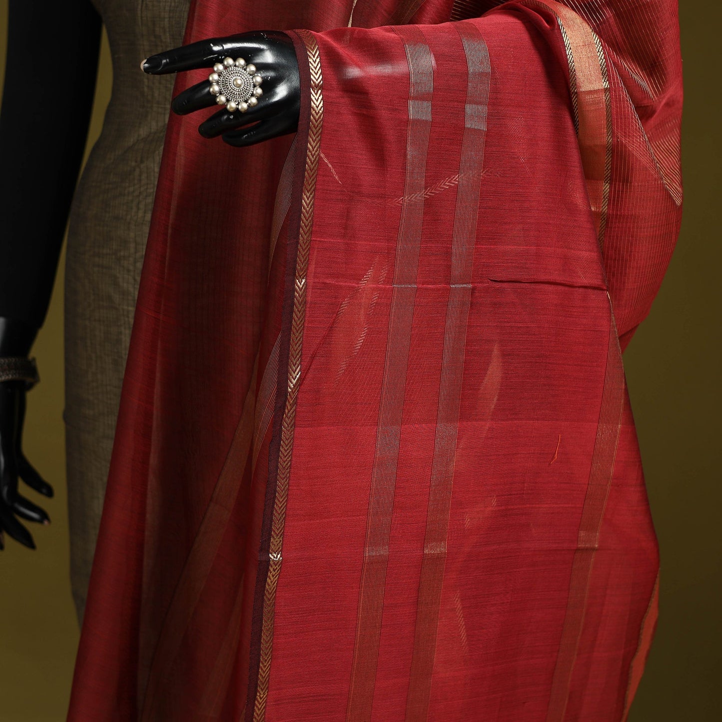 Handloom silk cotton zari work maheshwari dupatta 20