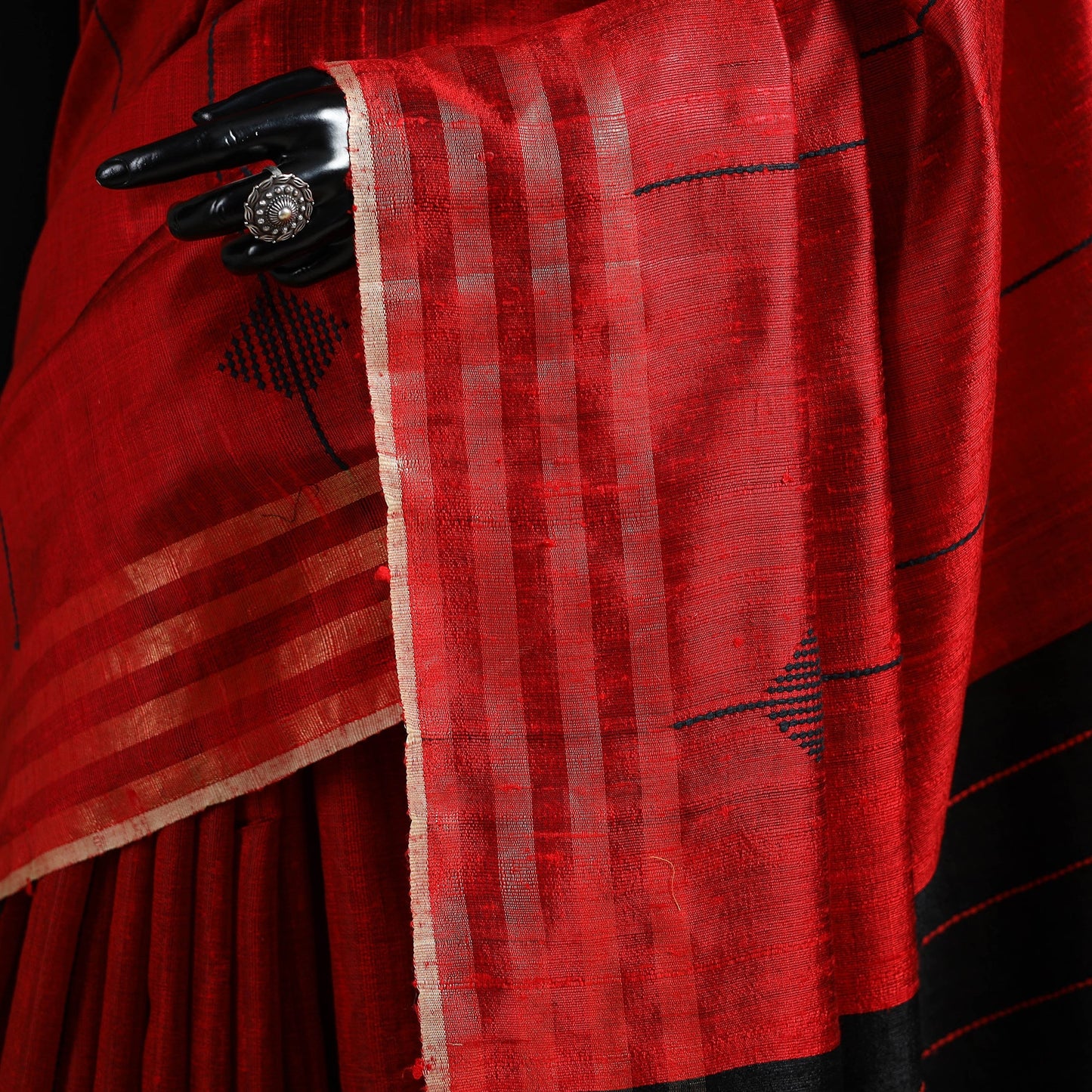 Handloom tussar silk zari border bhagalpuri saree 02