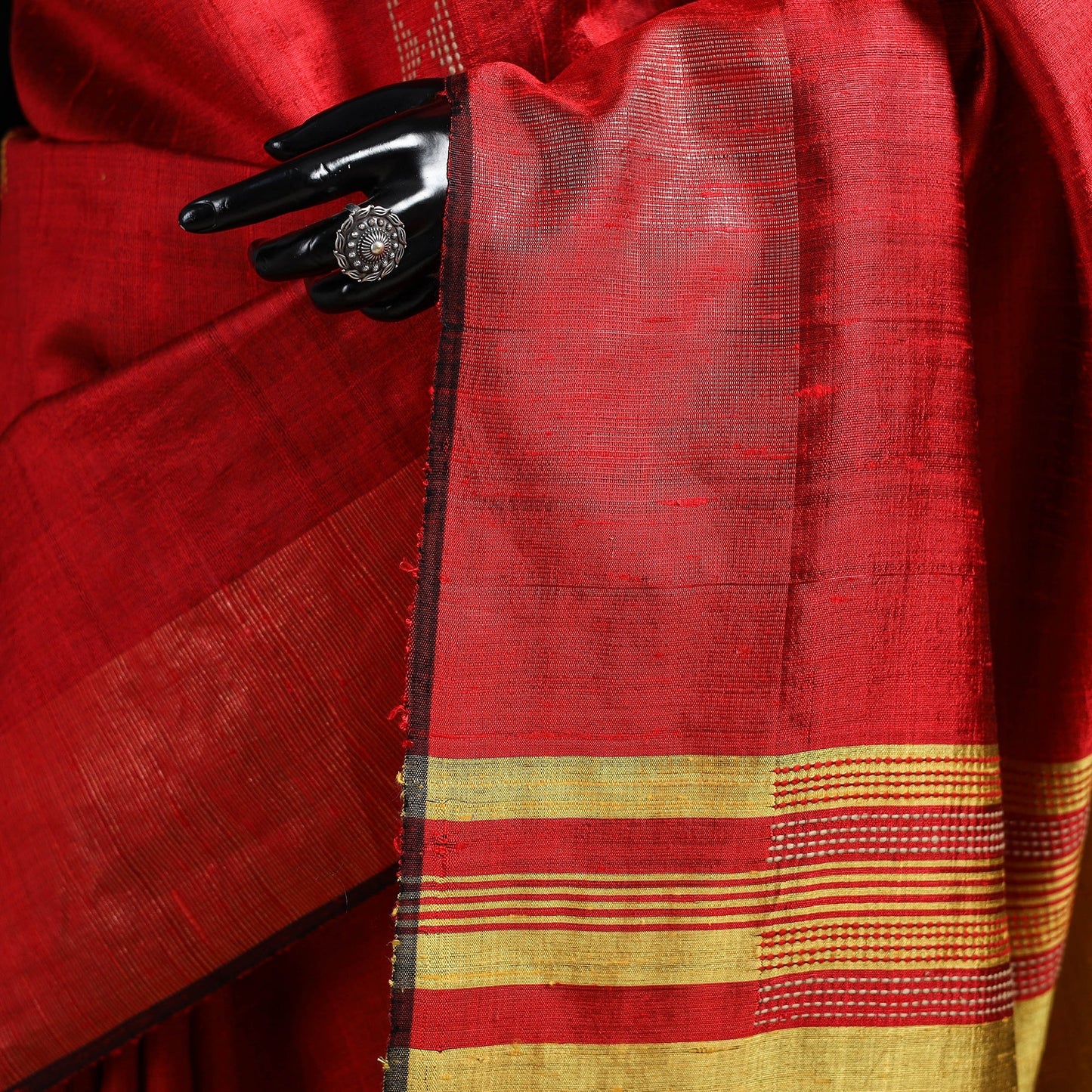 Handloom tussar silk zari border bhagalpuri saree 15