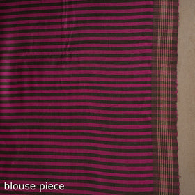 Red - handloom tussar silk zari border bhagalpuri saree 16