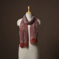 Maroon - handloom woolen natural dyed bagru stole 05