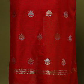 Handloom zari buti chanderi silk 2pc unstitched dress