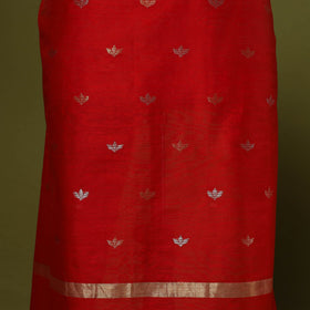 Handloom zari buti chanderi silk 2pc unstitched dress