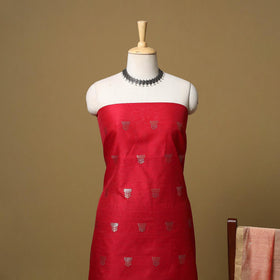 Handloom zari buti chanderi silk 2pc unstitched dress