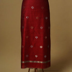 Handloom zari buti chanderi silk 2pc unstitched dress