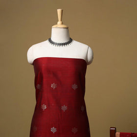 Handloom zari buti chanderi silk 2pc unstitched dress