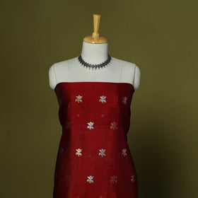 Handloom zari buti chanderi silk 2pc unstitched dress