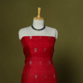 Handloom zari buti chanderi silk 2pc unstitched dress