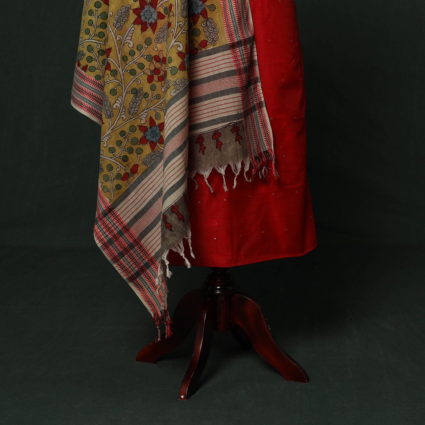 Handloom zari buti chanderi silk 2pc unstitched dress