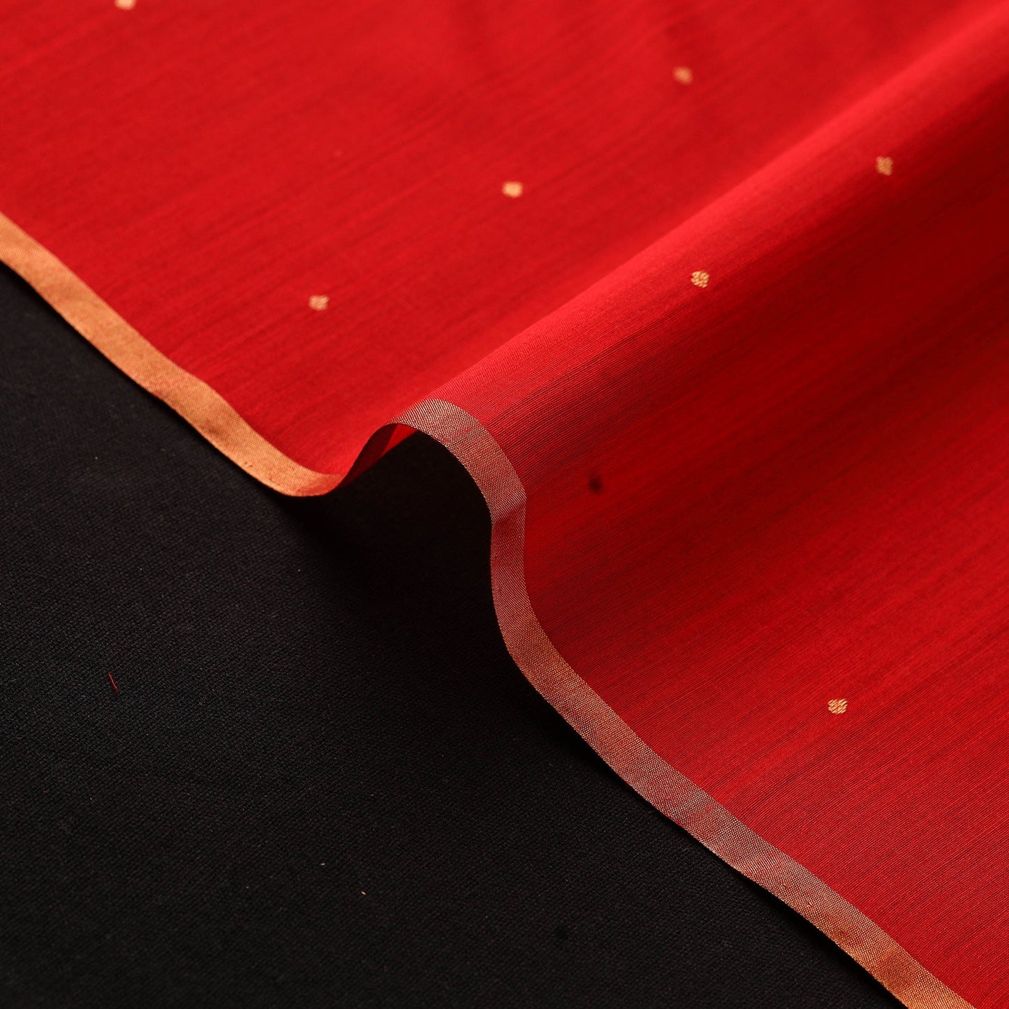 Handloom zari buti chanderi silk fabric 14 - handcrafted