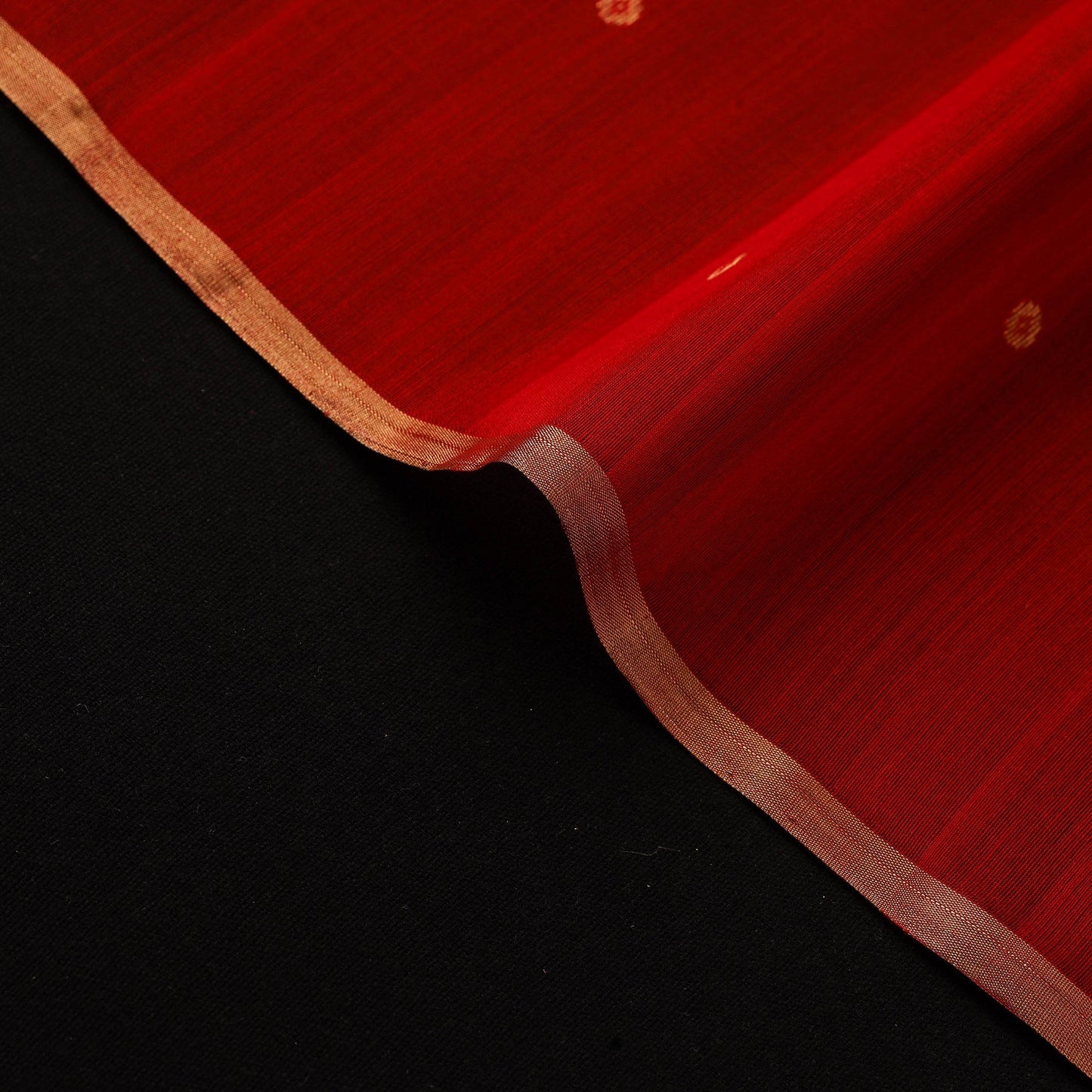 Handloom zari buti chanderi silk fabric 40 - handcrafted