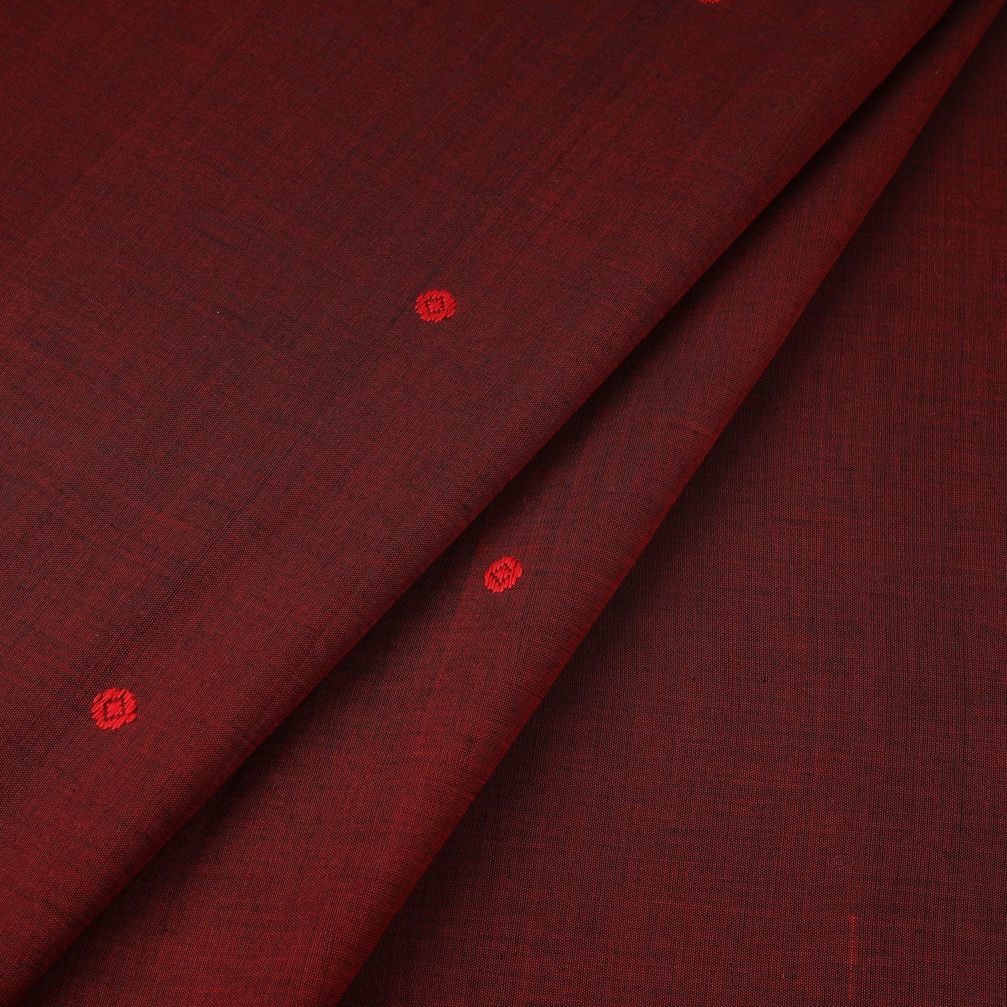 Handloom zari buti mercerised cotton chanderi fabric 08