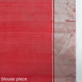  Red Handloom Zari Work Chanderi Silk Saree