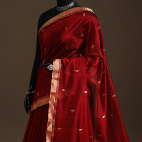 Handloom zari work chanderi silk saree 25 - handcrafted