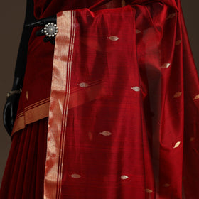 Handloom zari work chanderi silk saree 25 - handcrafted