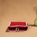 Red Handmade Cotton Jewelry Bag - 4 Pockets | iTokri