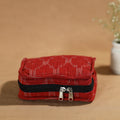 Red Handmade 4 Pockets Cotton Jewelry Bag 31