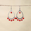 Red - handmade beaded earrings 06 - handcrafted