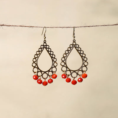 Red - handmade beaded earrings 11 - handcrafted