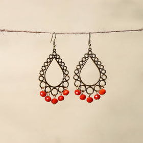 Red - handmade beaded earrings 11 - handcrafted