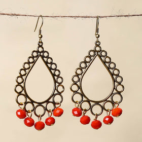 Red - handmade beaded earrings 11 - handcrafted