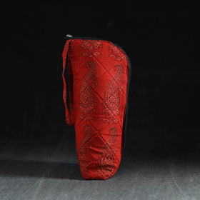 Red Handmade Cotton 1L Water Bottle Cover