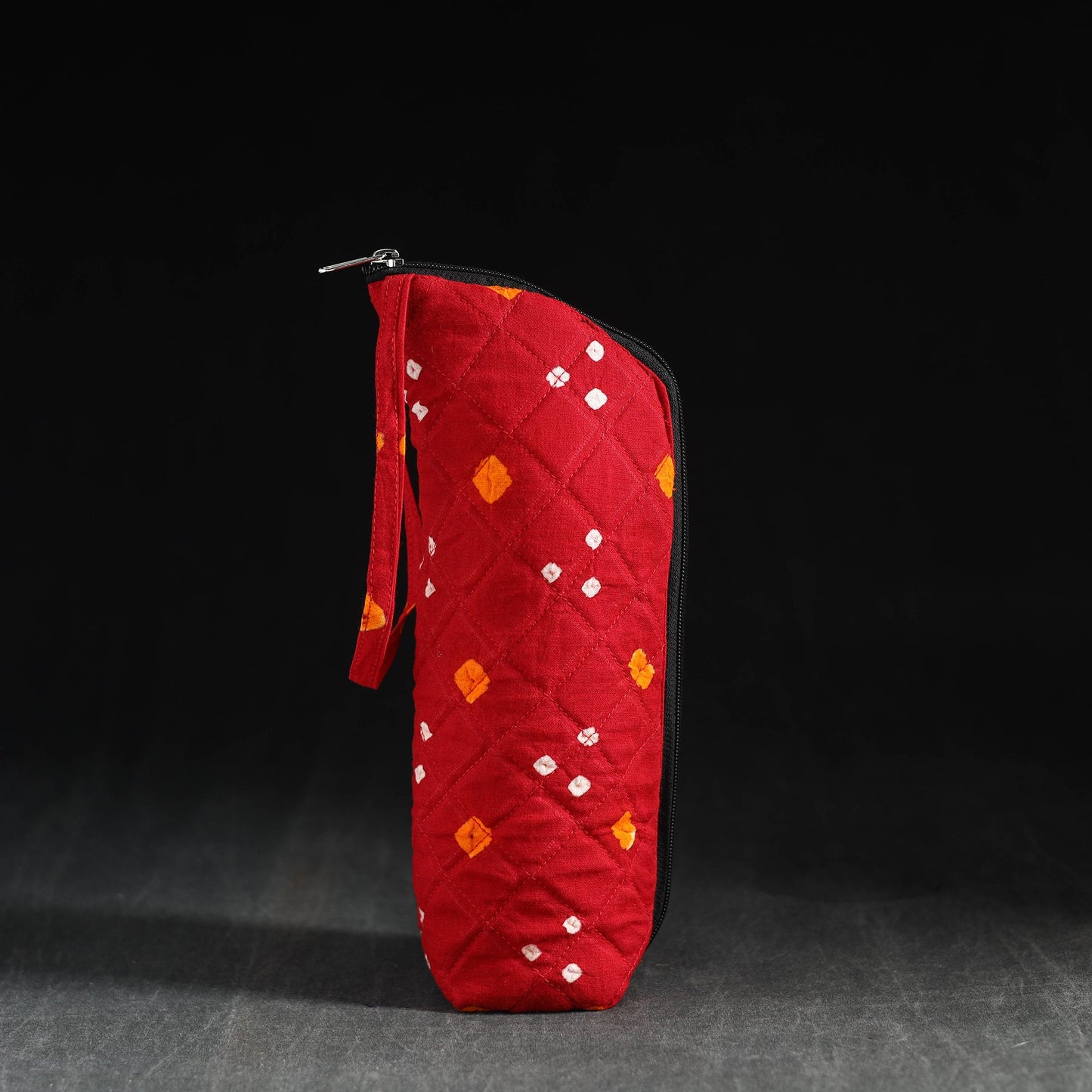 Red Handmade Cotton 1L Water Bottle Cover