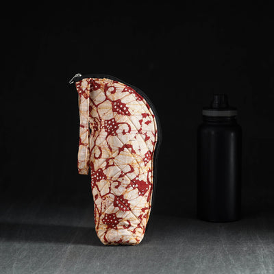 Red Handmade Cotton 1L Water Bottle Cover