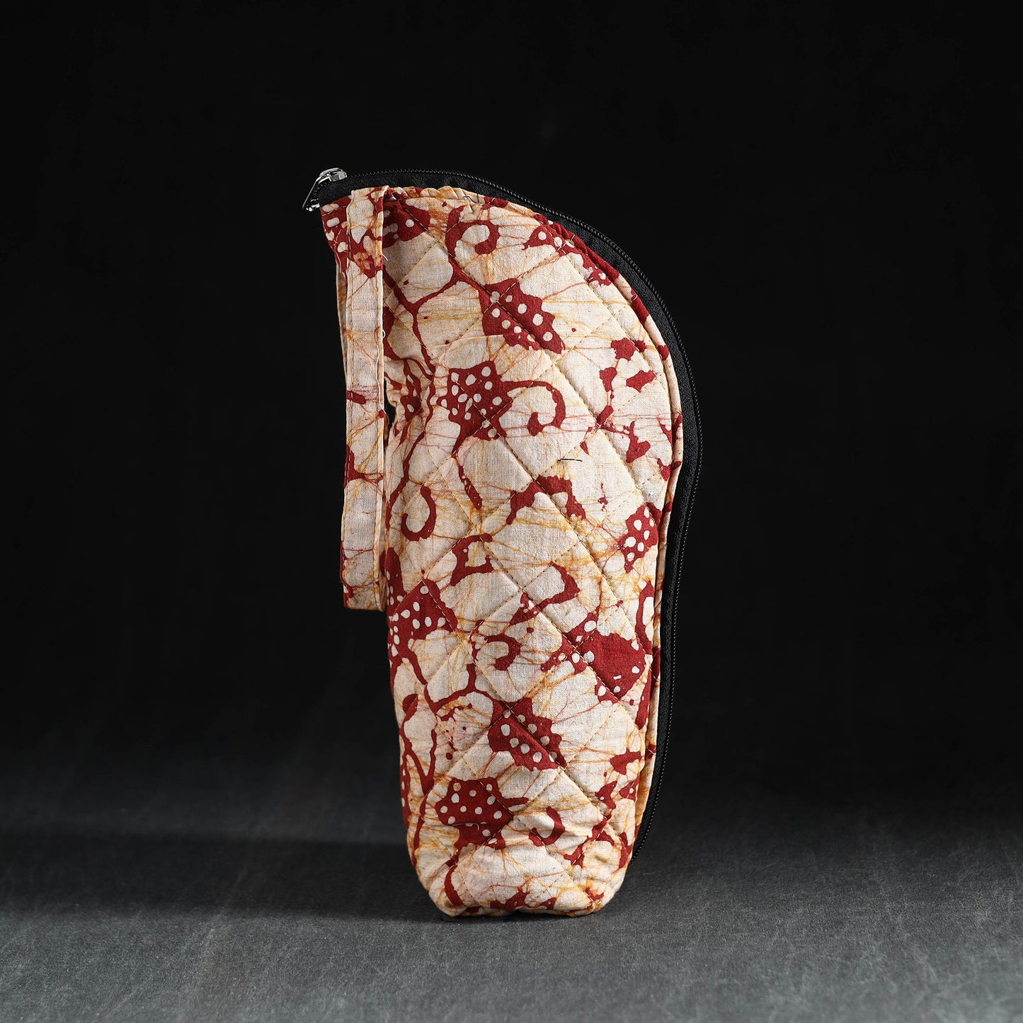 Red Handmade Cotton 1L Water Bottle Cover