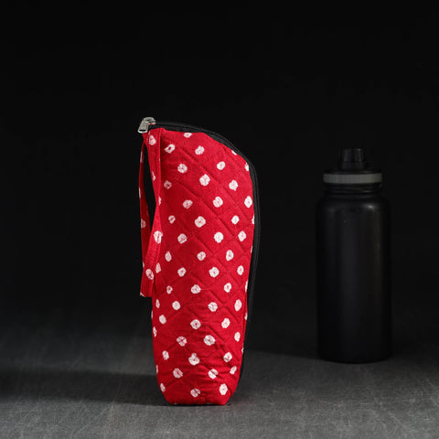 Red Handmade Cotton 1L Water Bottle Cover
