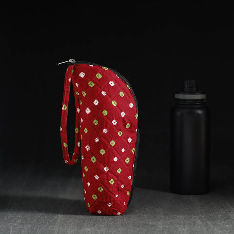  Red Handmade Cotton 1L Water Bottle Cover