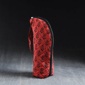 Red Handmade Cotton 1L Water Bottle Cover