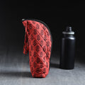 Red Handmade Cotton 1L Water Bottle Cover