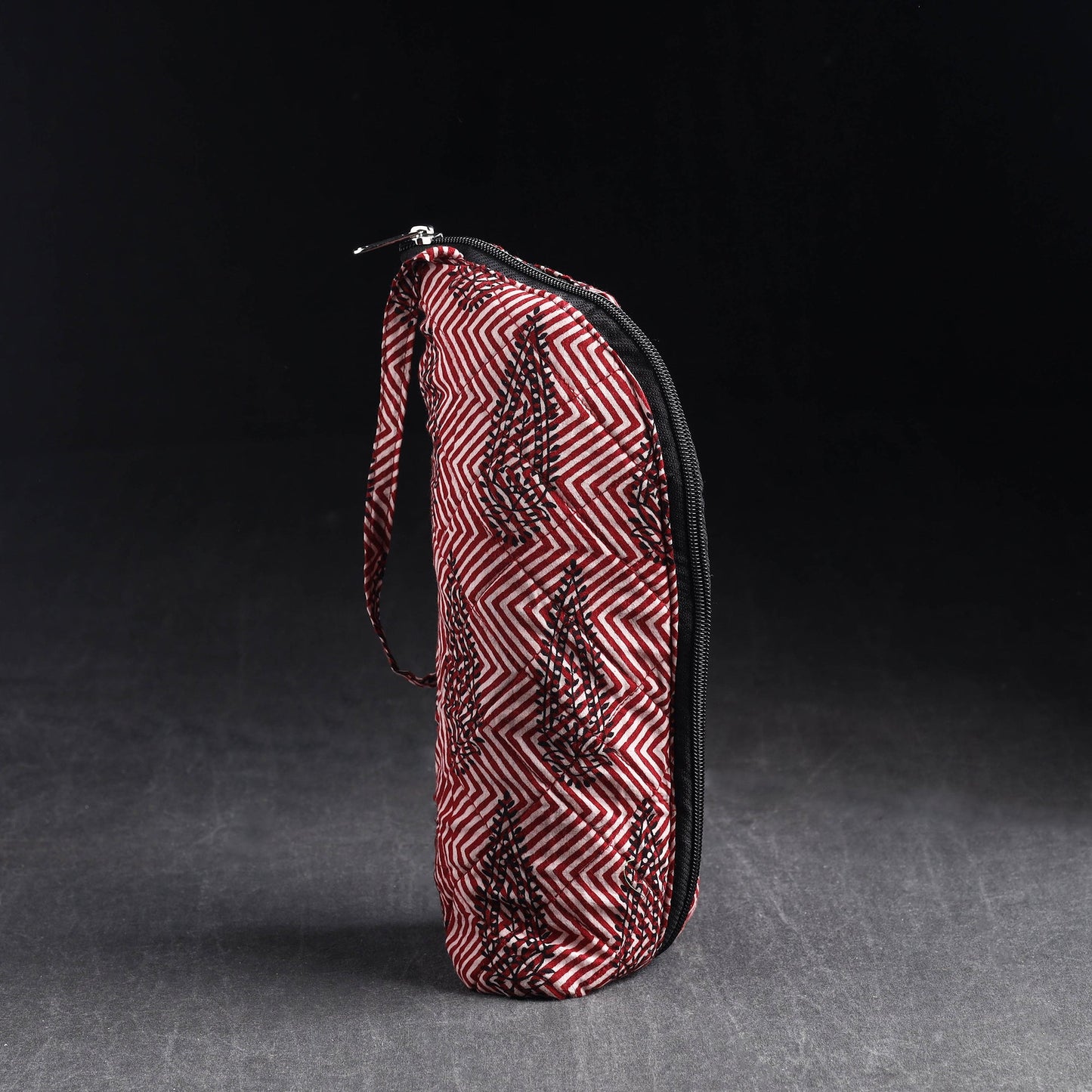 Red Handmade Cotton 1L Water Bottle Cover